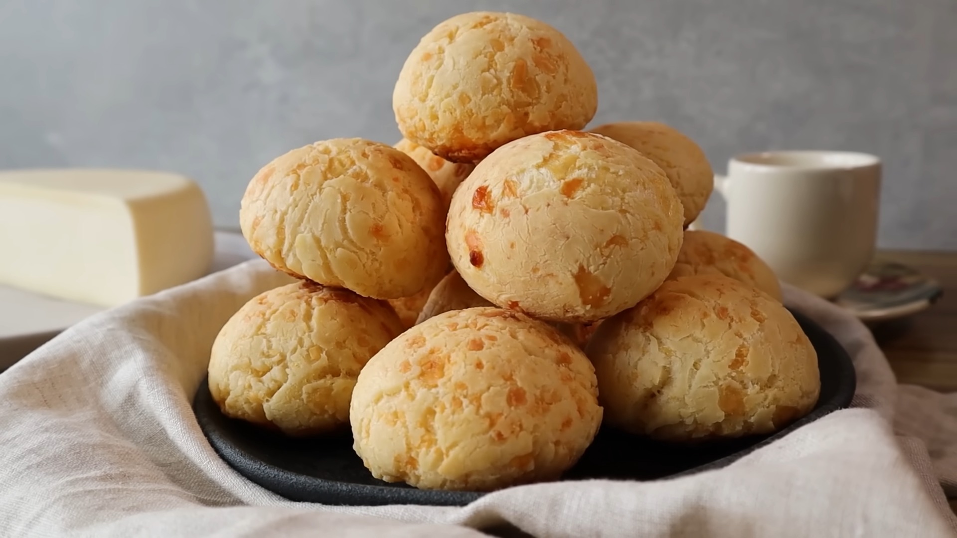 Served Brazilian Food Pão de Queijo