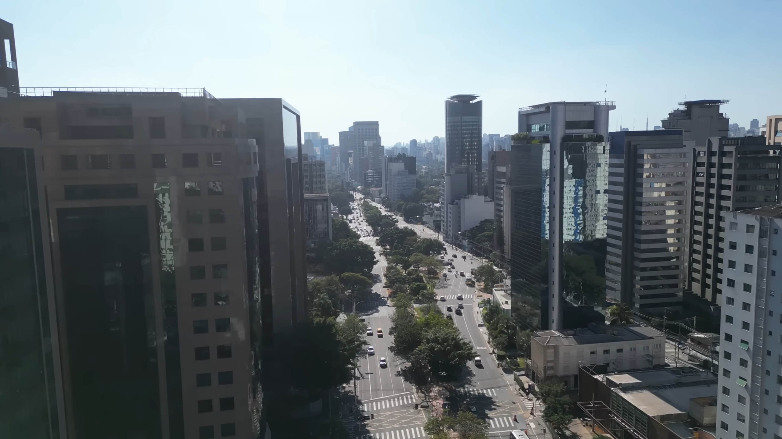 A drone shot of São Paulo