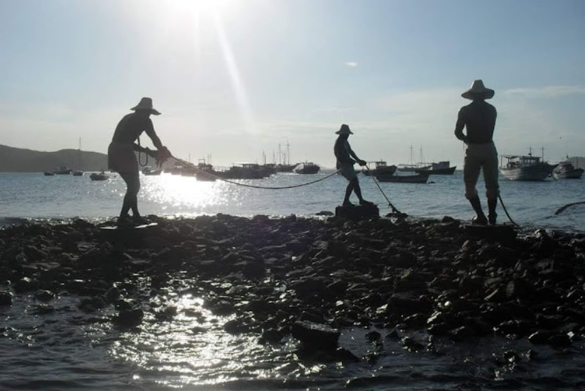 Three Fishermen Monument in Buzios Brazil