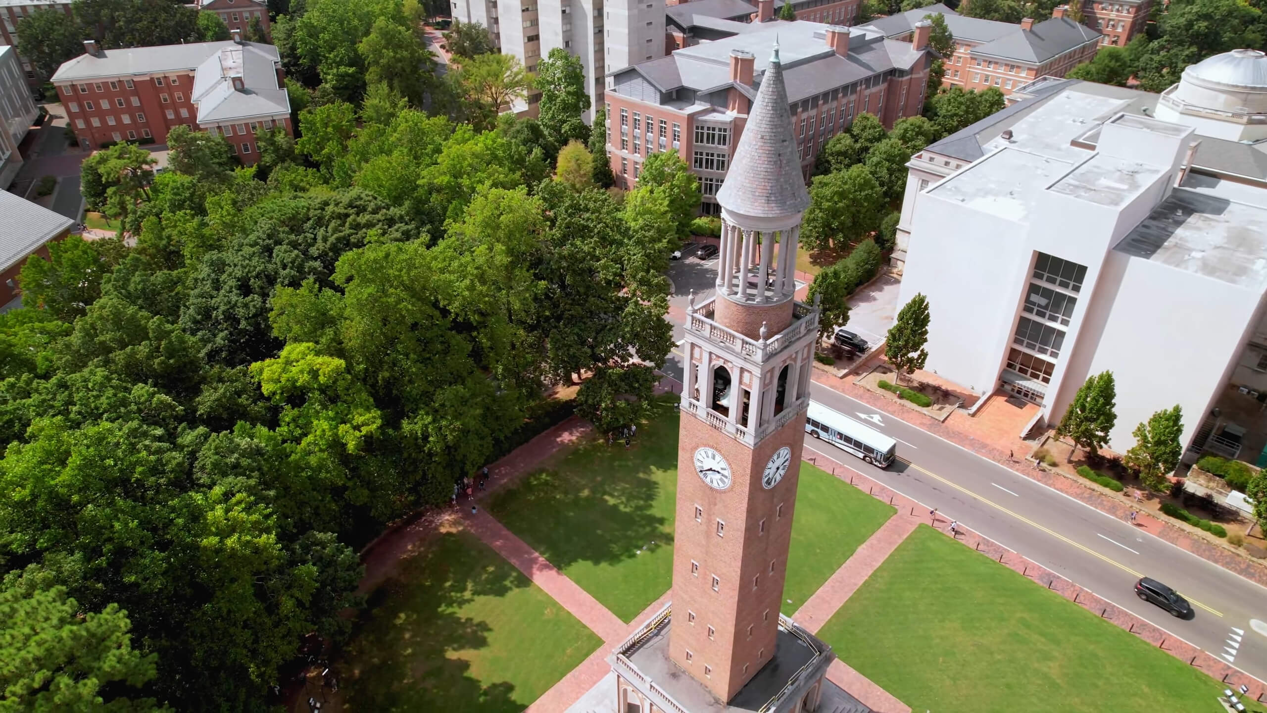 The campus of the University of North Carolina, which includes a medical school