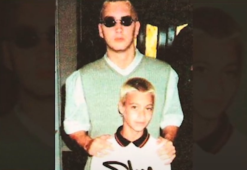 Childhood photo of Eminem and his half-brother Nathan