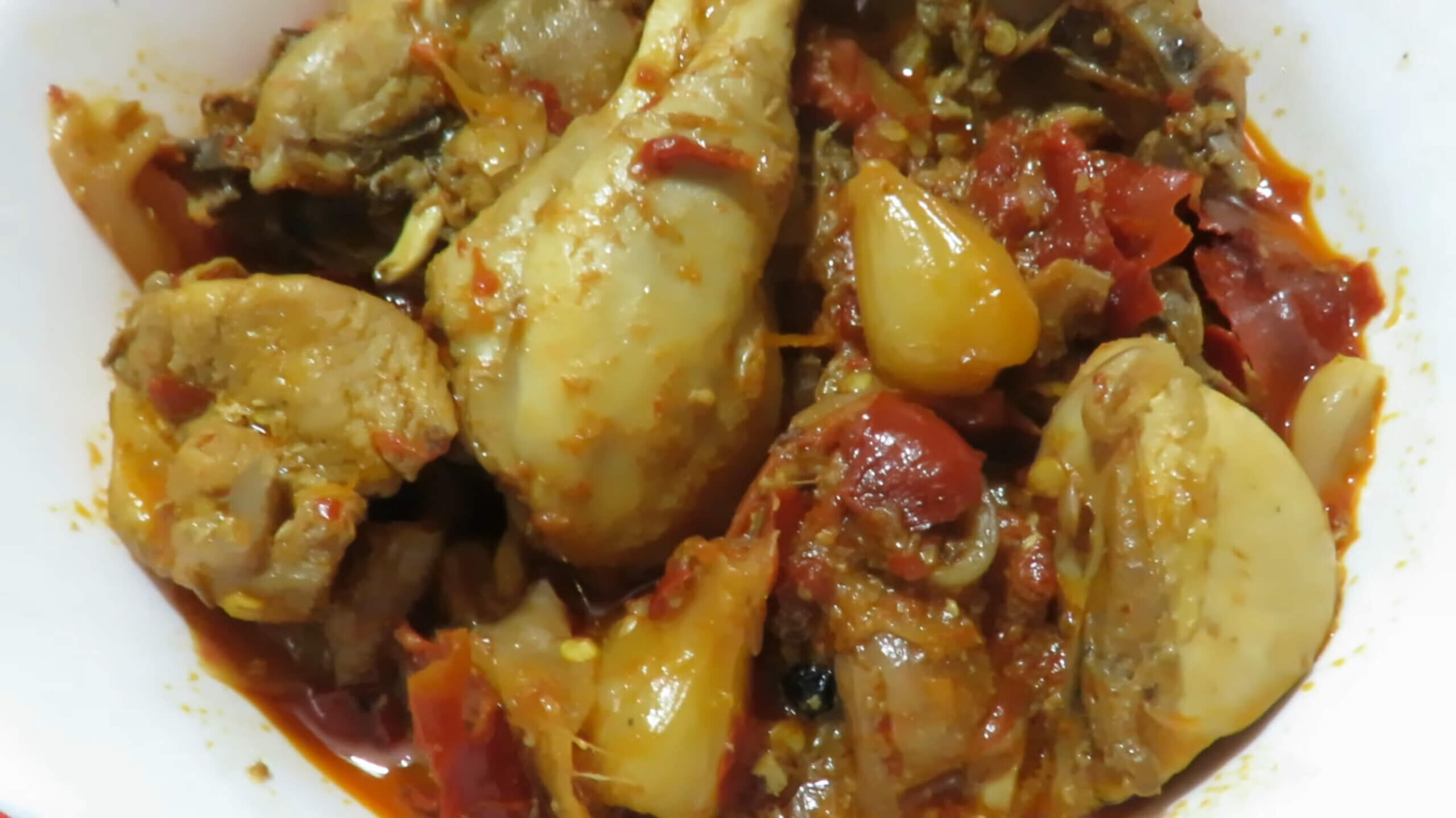 Jasha Maru, a Bhutanese specialty, served on a plate