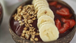 Adding fruit as a topping