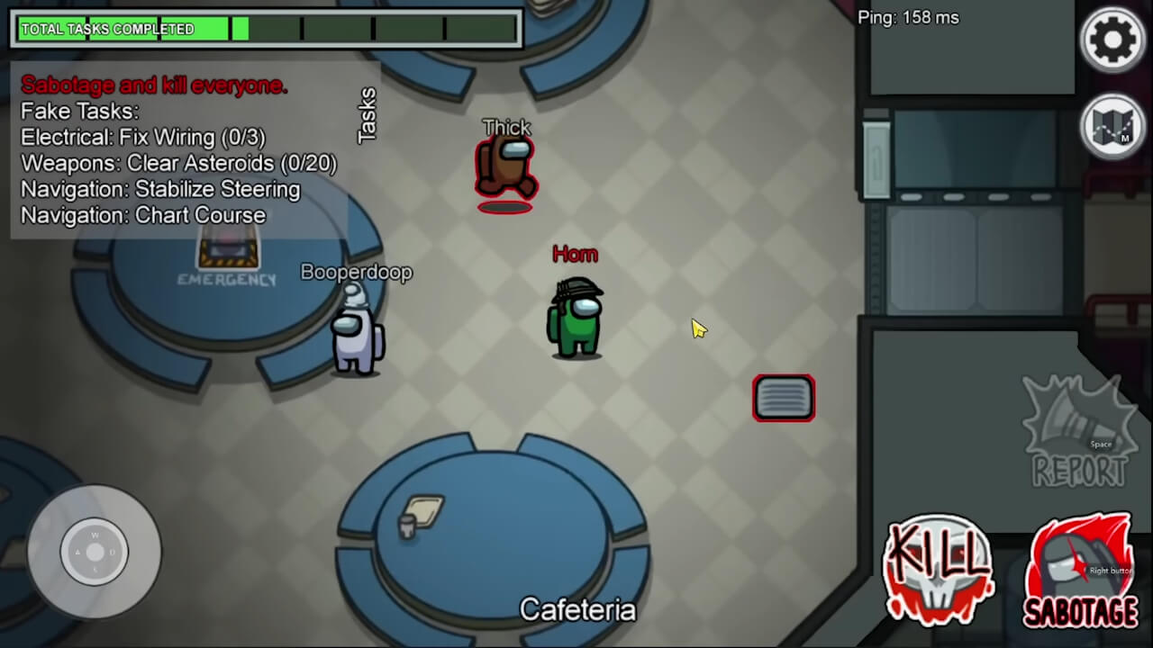 Gameplay of the game Among Us