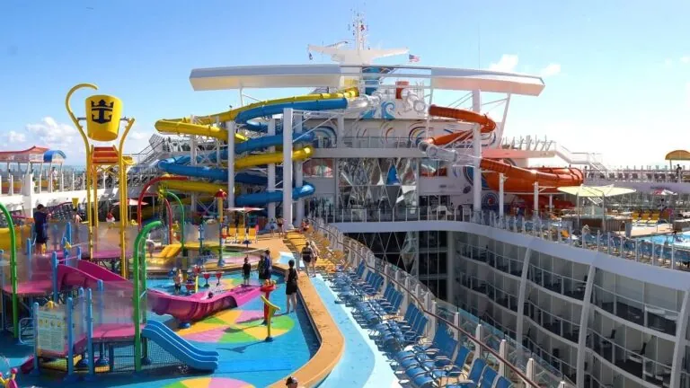 Water park for kids on the cruise ship