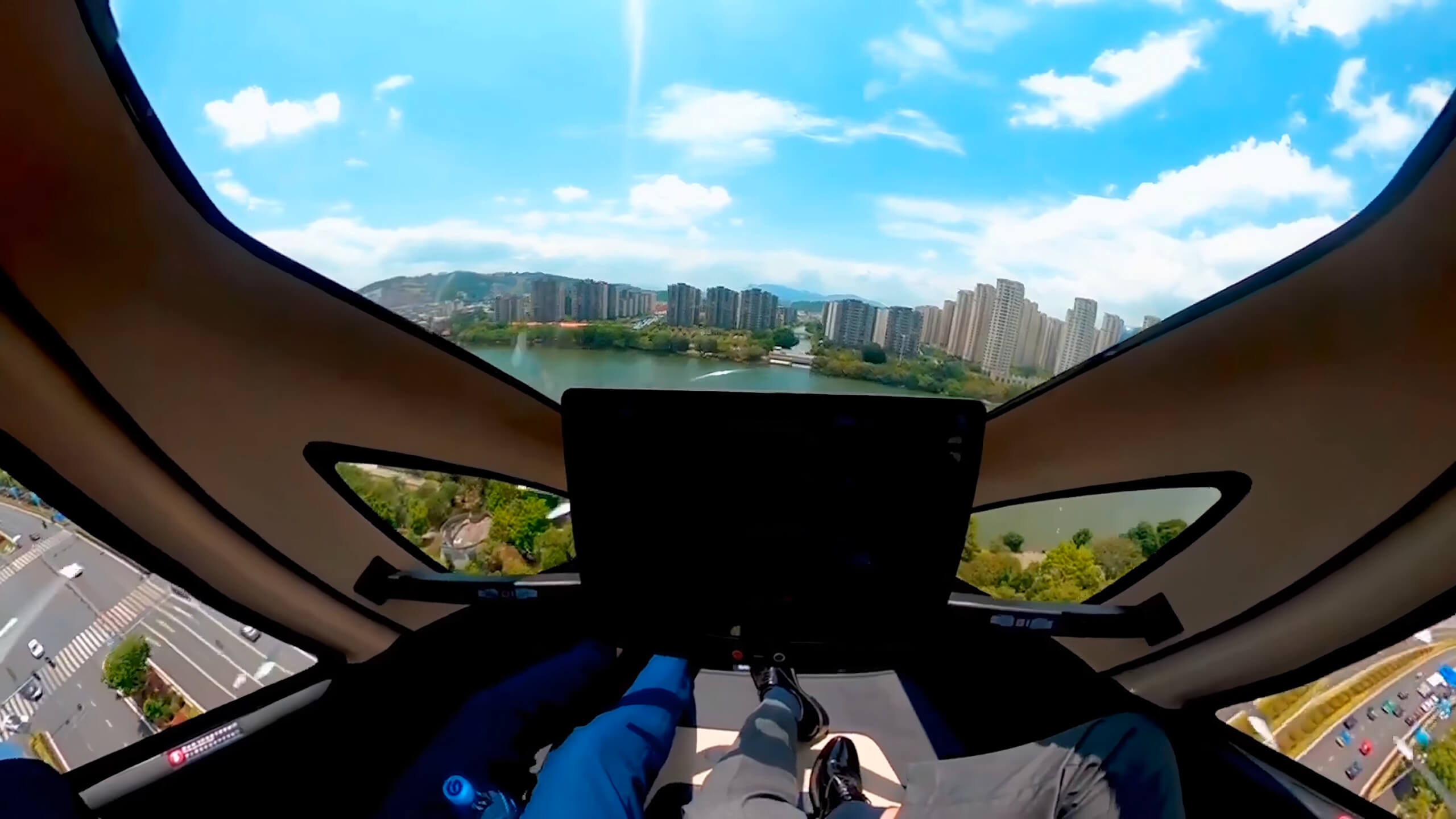 Cockpit of the EHANG EH216-S aircraft