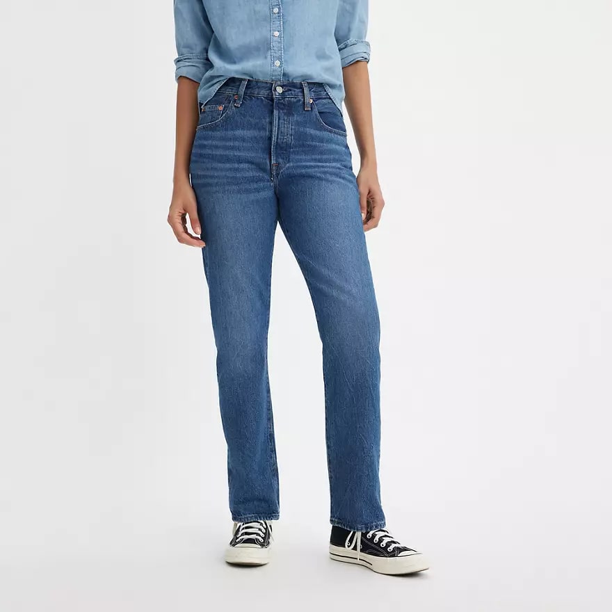 Woman in Levi's 501 Original Fit Jeans