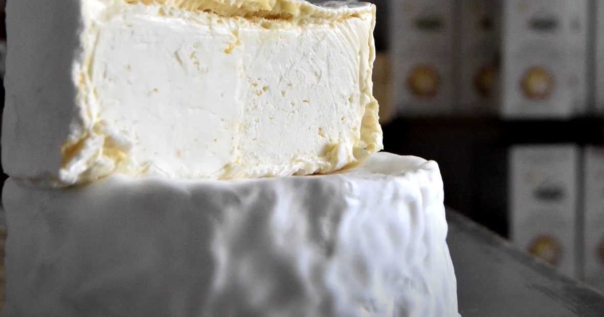 The texture of cream brie cheese