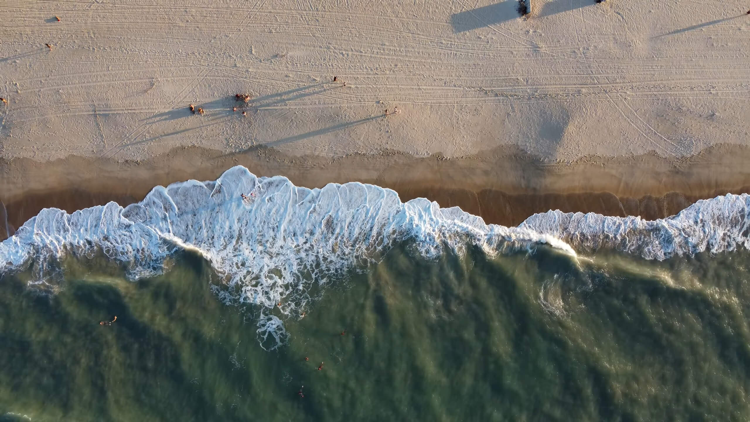 The ocean in Brazil filmed by a drone