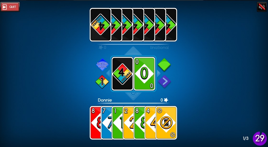 Playing Uno with a partner online