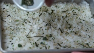 Sprinkle the top with furikake