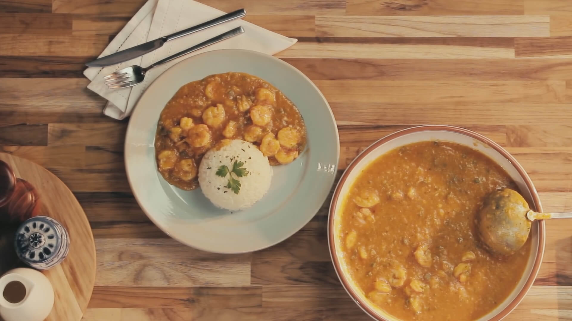 Bobó de Camarão with White Rice