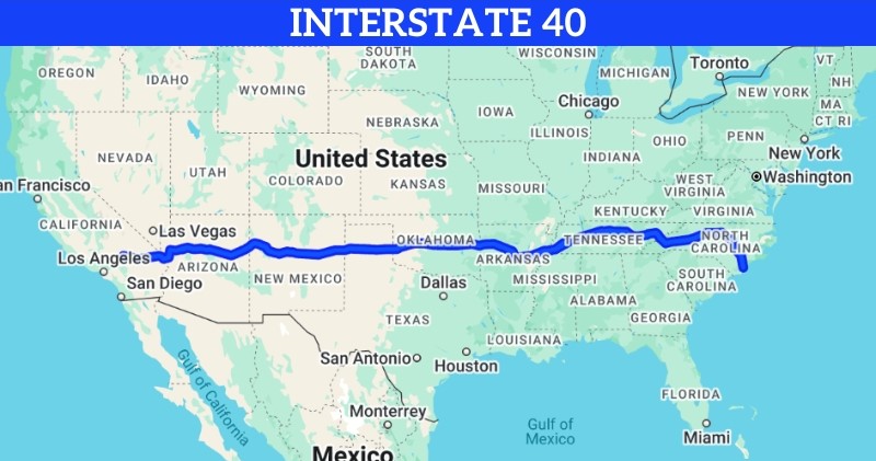 Map of the I-40