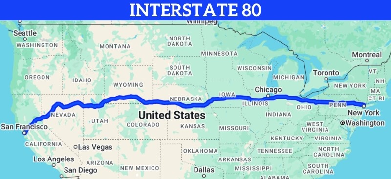 Map of the I-80