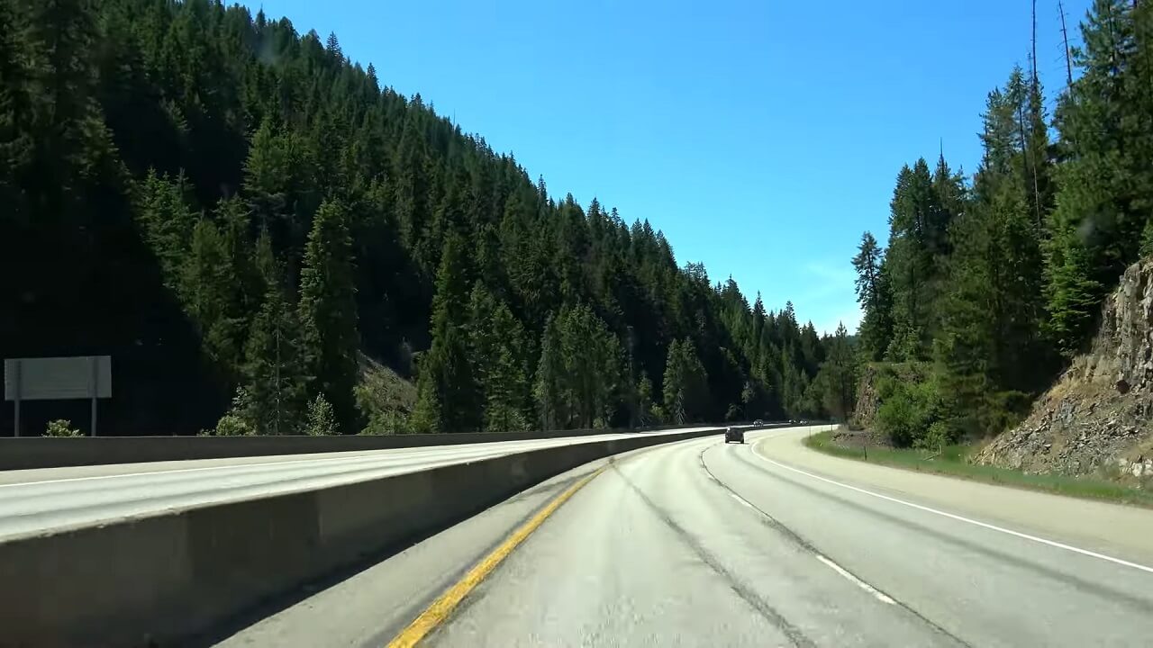 Interstate 90 West Across The Idaho Panhandle