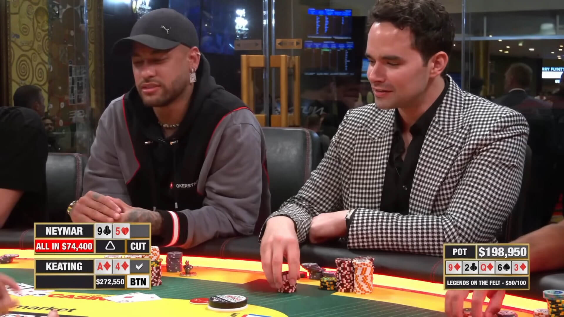 Neymar and Alan Keating Playing Poker