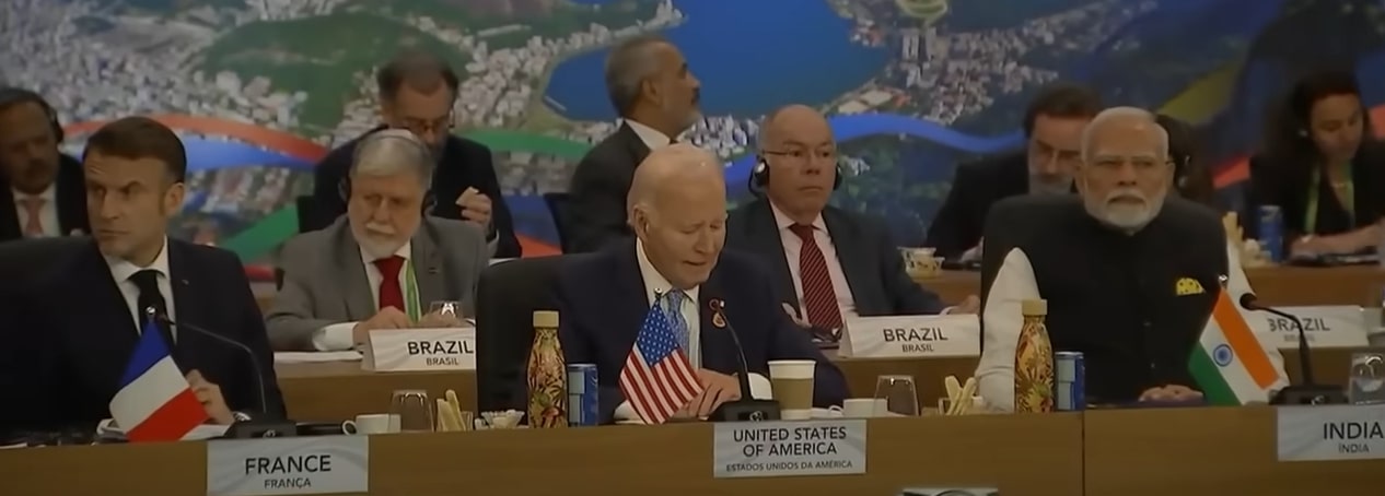 Joe Biden, Emmanuel Macron and Narendra Modi at the G20 Summit