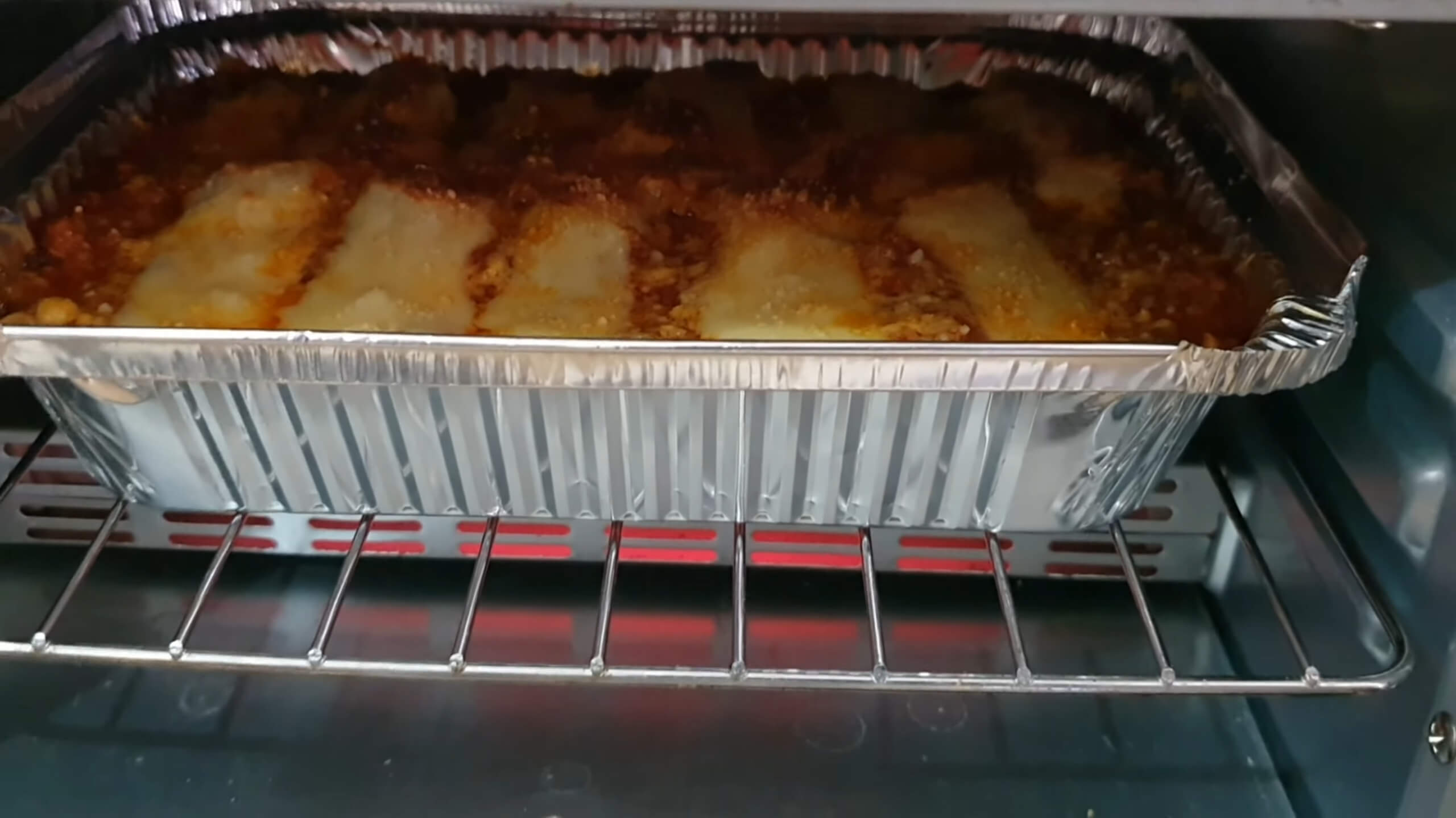 Lasagna in toaster oven