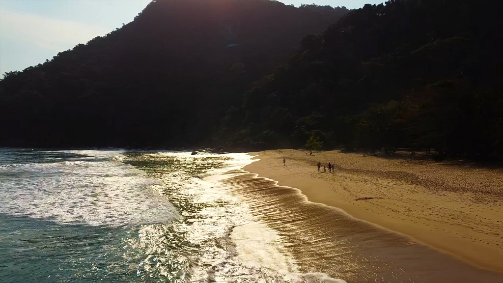 Aerial view of the Paraty-Mirim beach