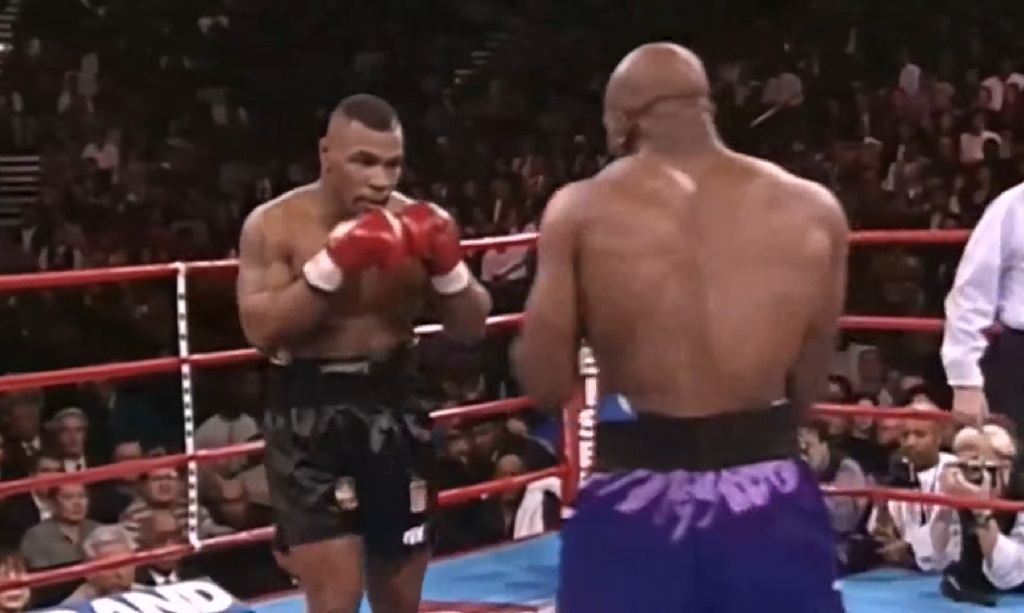 Mike Tyson against Evander Holyfield