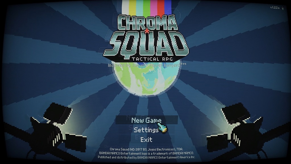 Main menu of the Chroma Squad