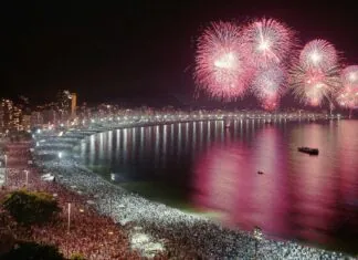 Copacabana Lights Up New Year 2025 with 35000 Spectacular Fireworks