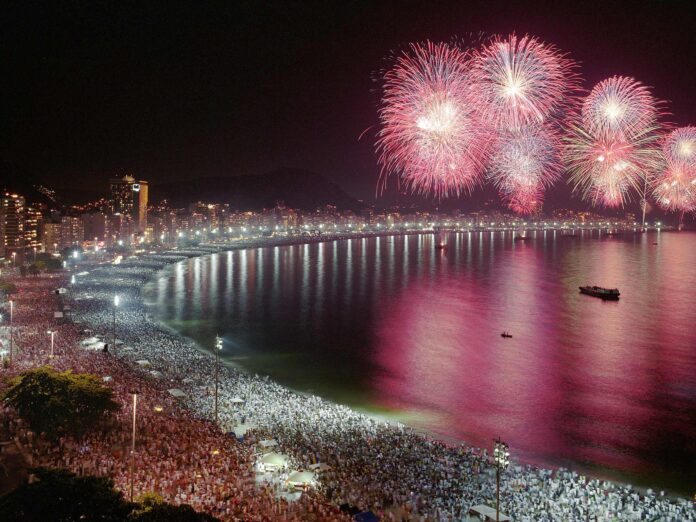 Copacabana Lights Up New Year 2025 with 35000 Spectacular Fireworks