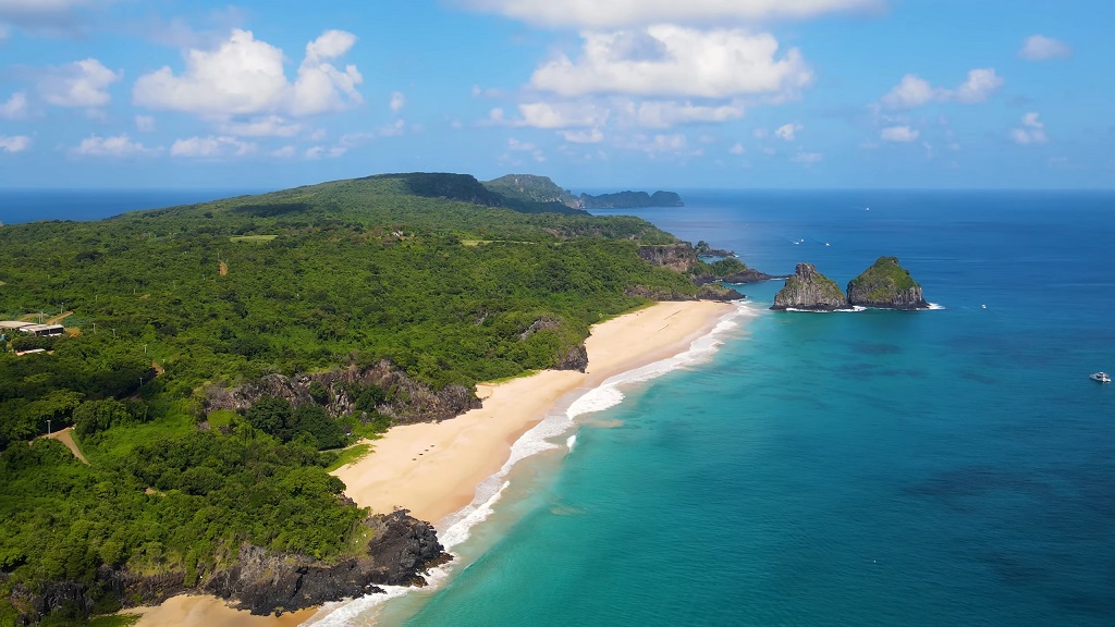 Aerial view of Fernando de Noronha Island