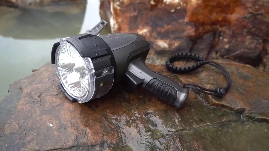 Flashlight in rainforest