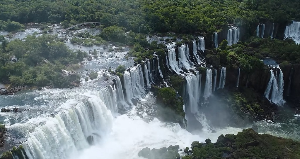 Aerial view of Iguazu Falls