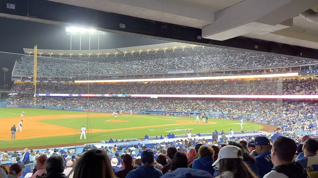 The atmosphere at the legendary LA Dodgers stadium