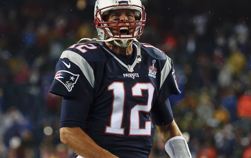 Tom Brady in New England Patiors jersey