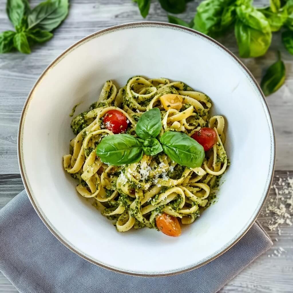 Pesto Pasta with Gluten-Free Noodles