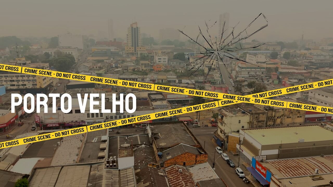 Aerial view of Porto Velho showing a smoky cityscape