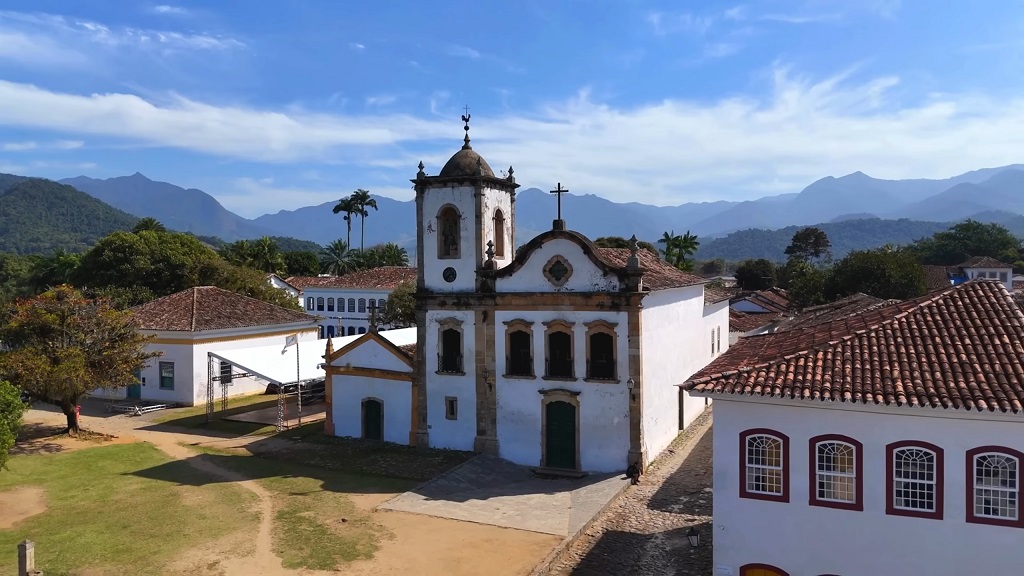 Aerial view of the Santa Rita Church