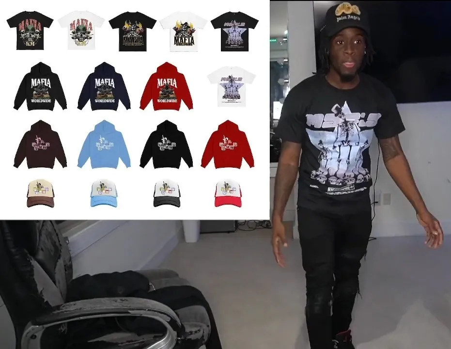 Kai Cenat introduces his new merch in live video