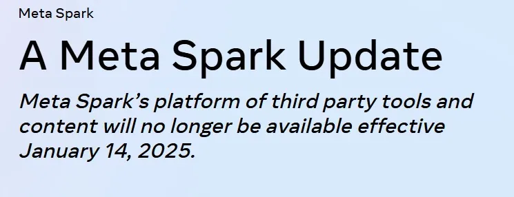 Meta Spark Update