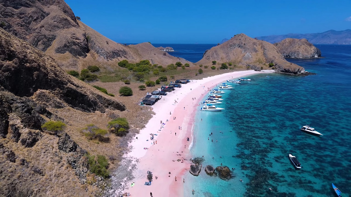 Pink Beach on Komodo Island