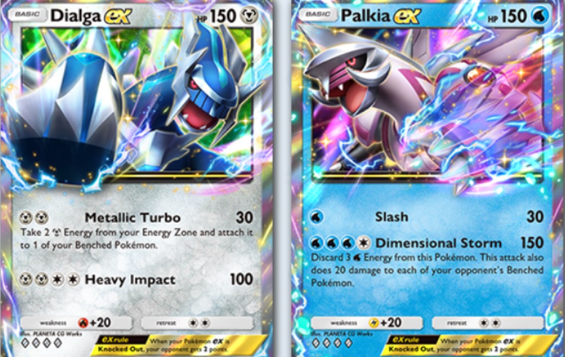 Pokémon Dialga ex and Palkia ex Pokemon Cards