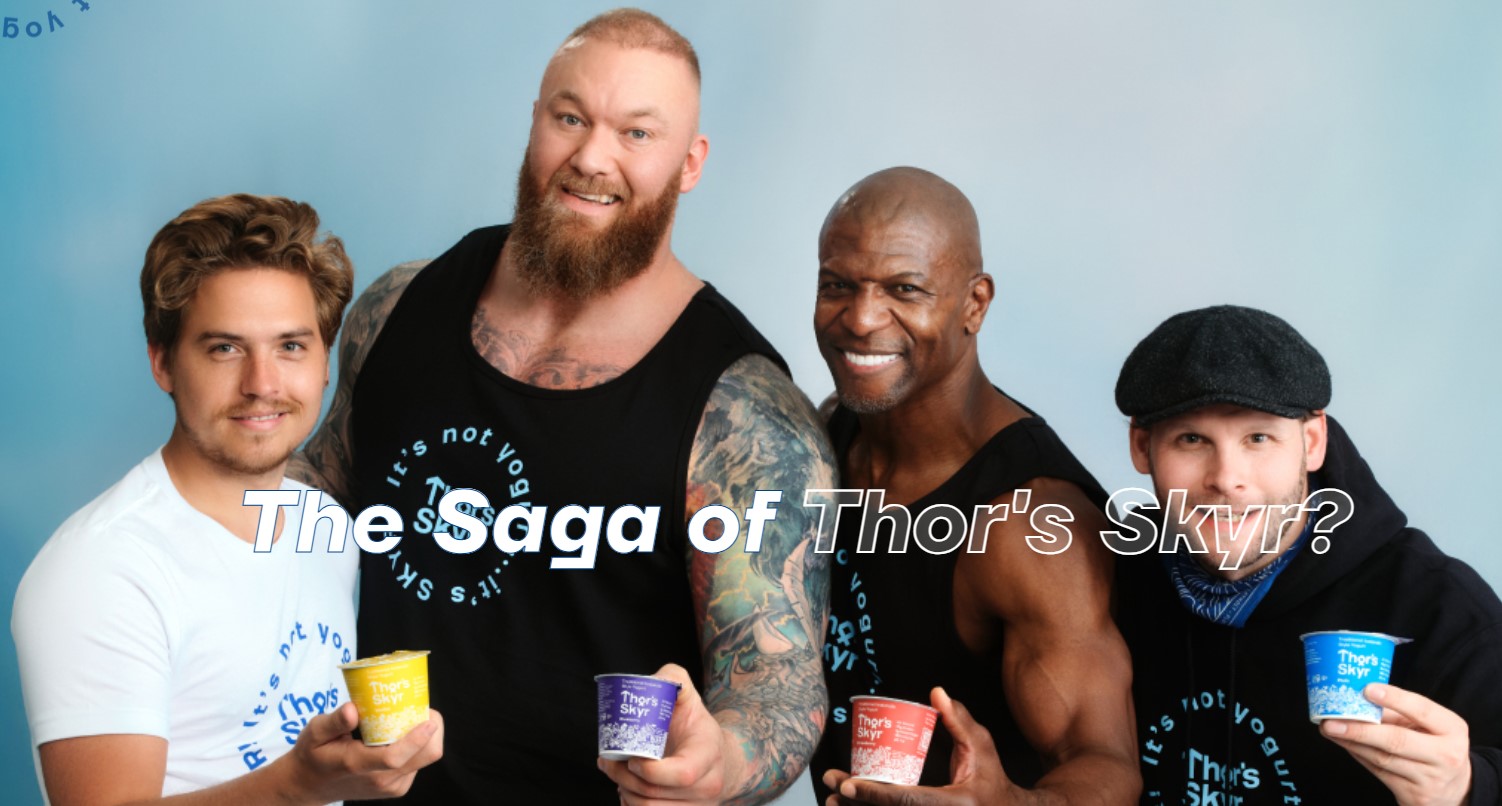 Terry Crews and friends promoting Thor’s Skyr