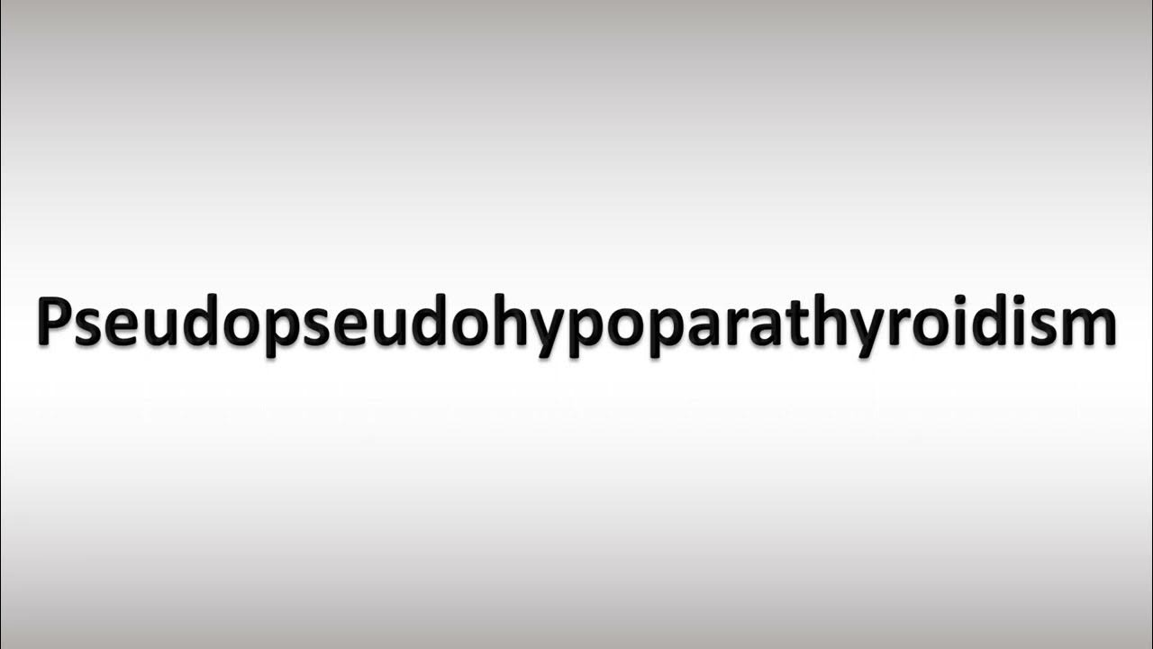 Pseudopseudohypoparathyroidism