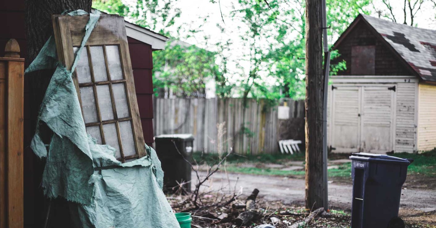 Clear Your Yard, especially from heavy and sharp materials