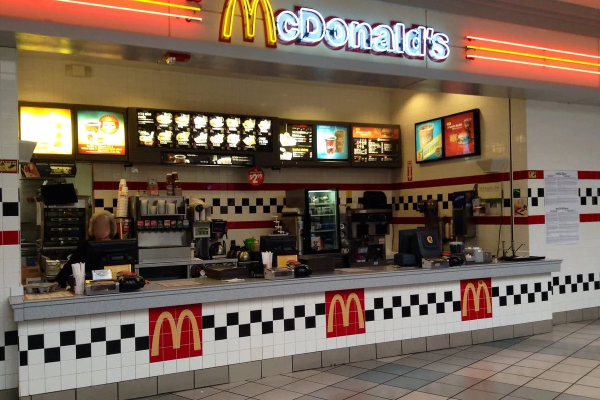 McDonald's fast food restaurant counter