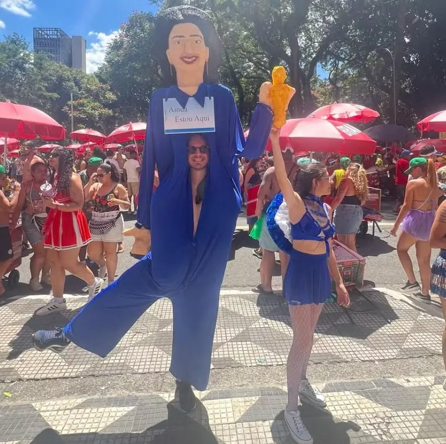 People Dressed as Fernanda Torres at Sao Paulo Carnival 2025