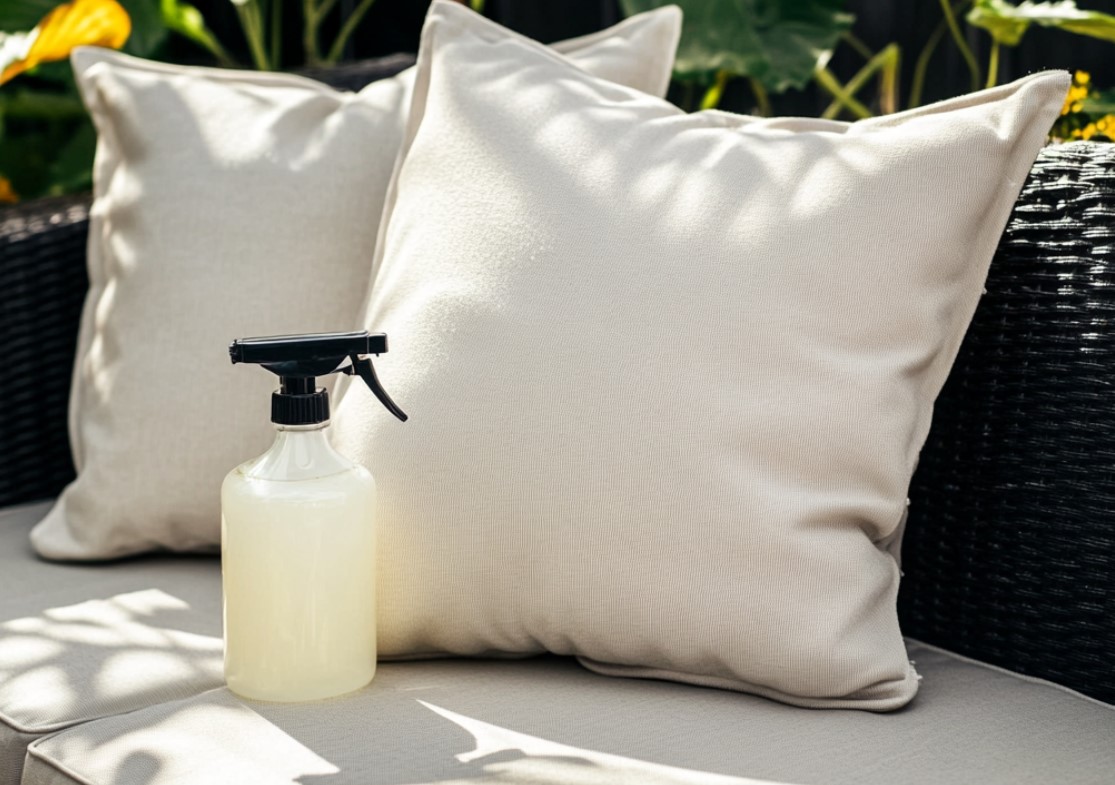 White Vinegar Spray Used to Get Rid of Mildew on Outdoor Cushions